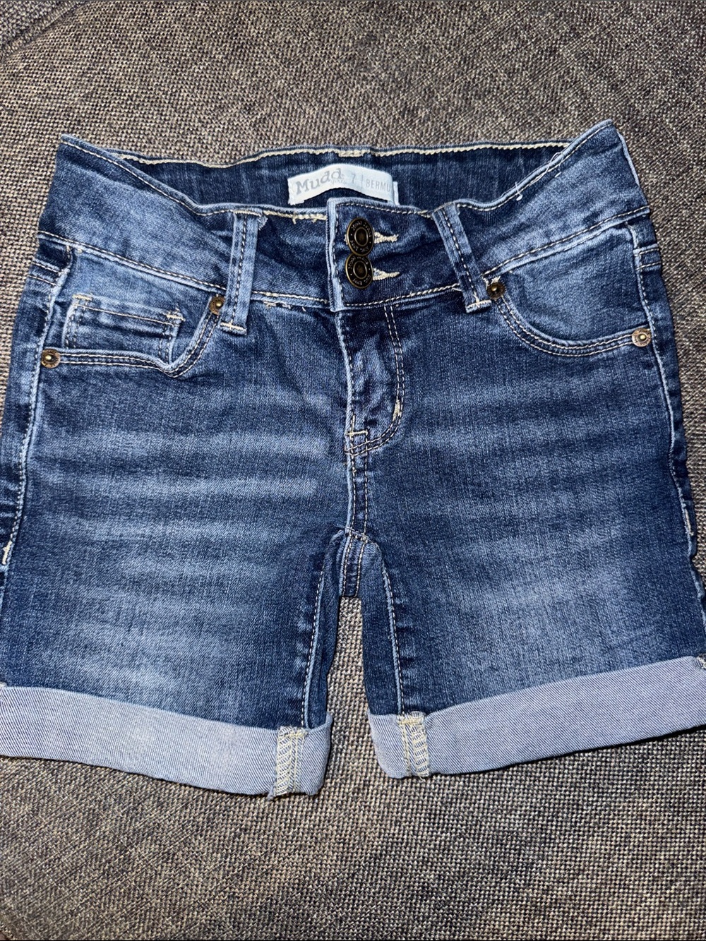 Mudd Blue Rolled-Hem Denim Shorts